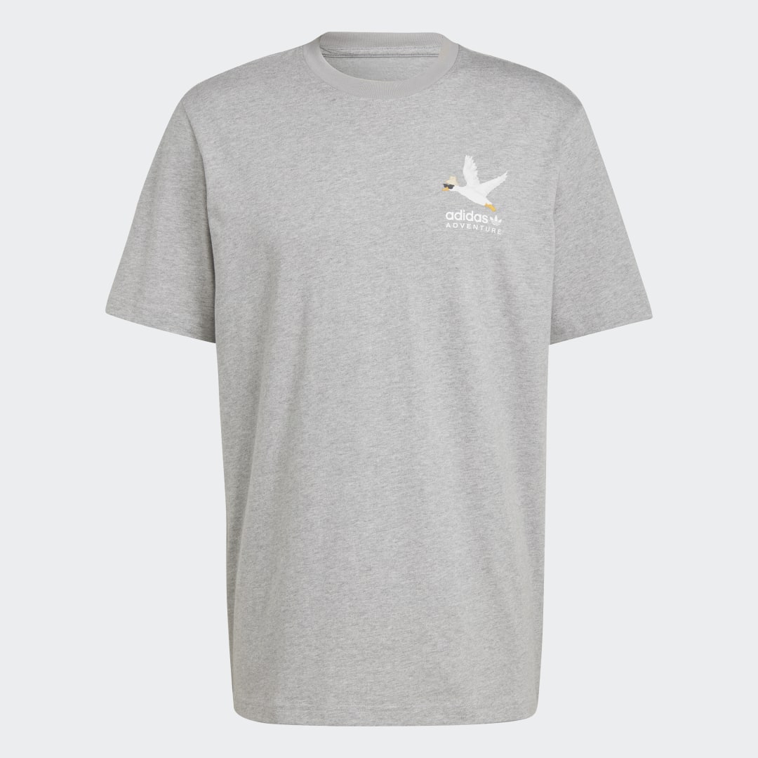 Detalle de Camiseta Adidas Adventure Graphic Duckies – Gris