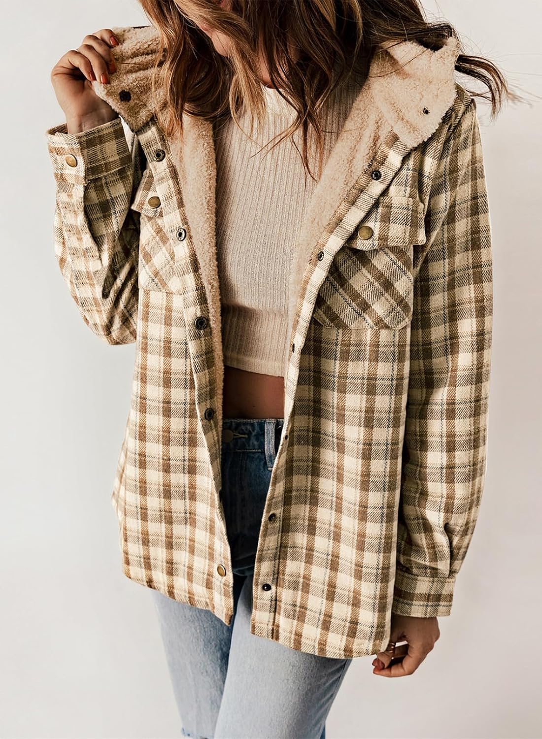 Detalle 2 de Dokotoo Plaid Shacket Jacket