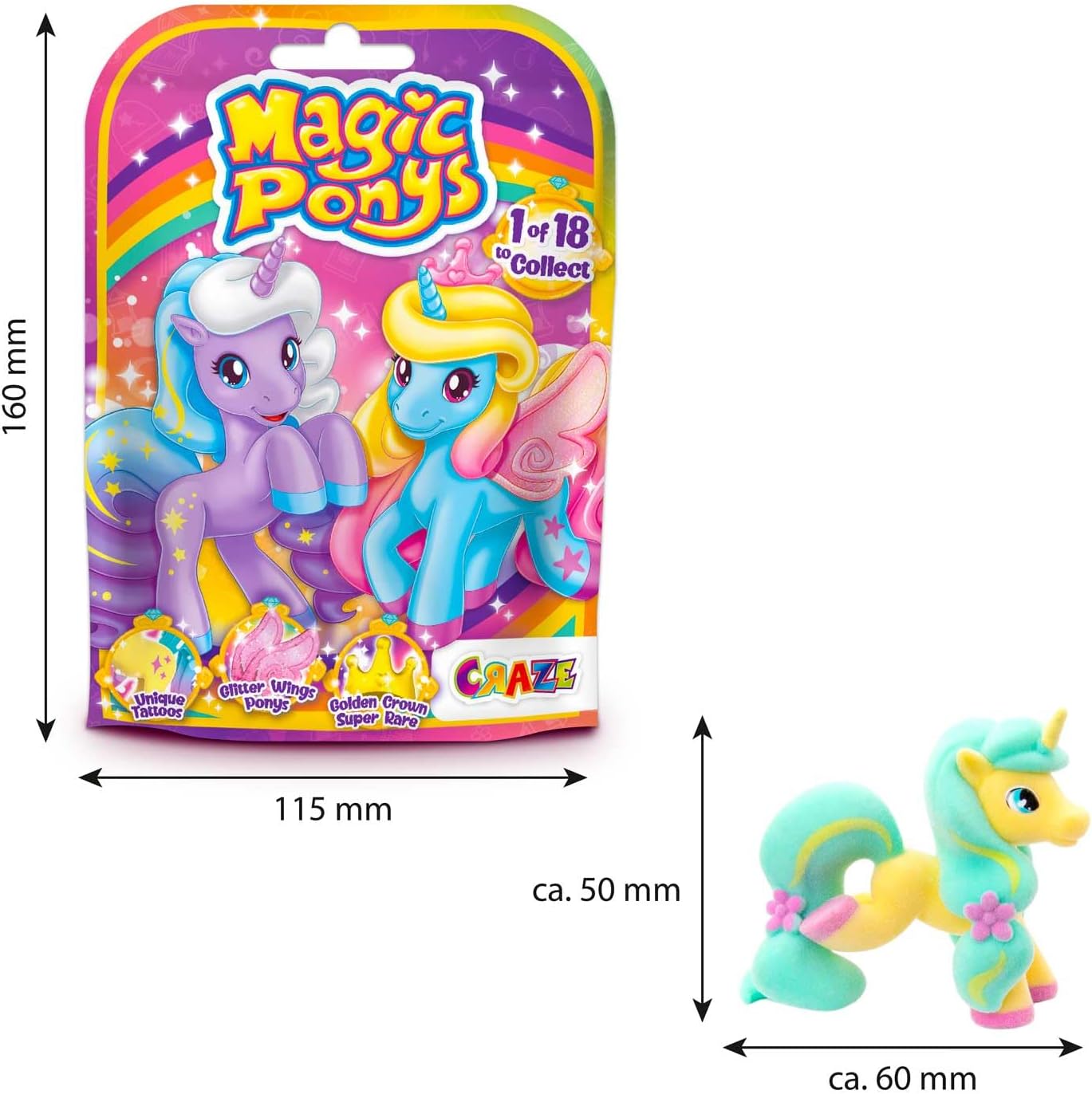Detalle 2 de CRAZE Magic PONYS Set 4 Ponys con Accesorios