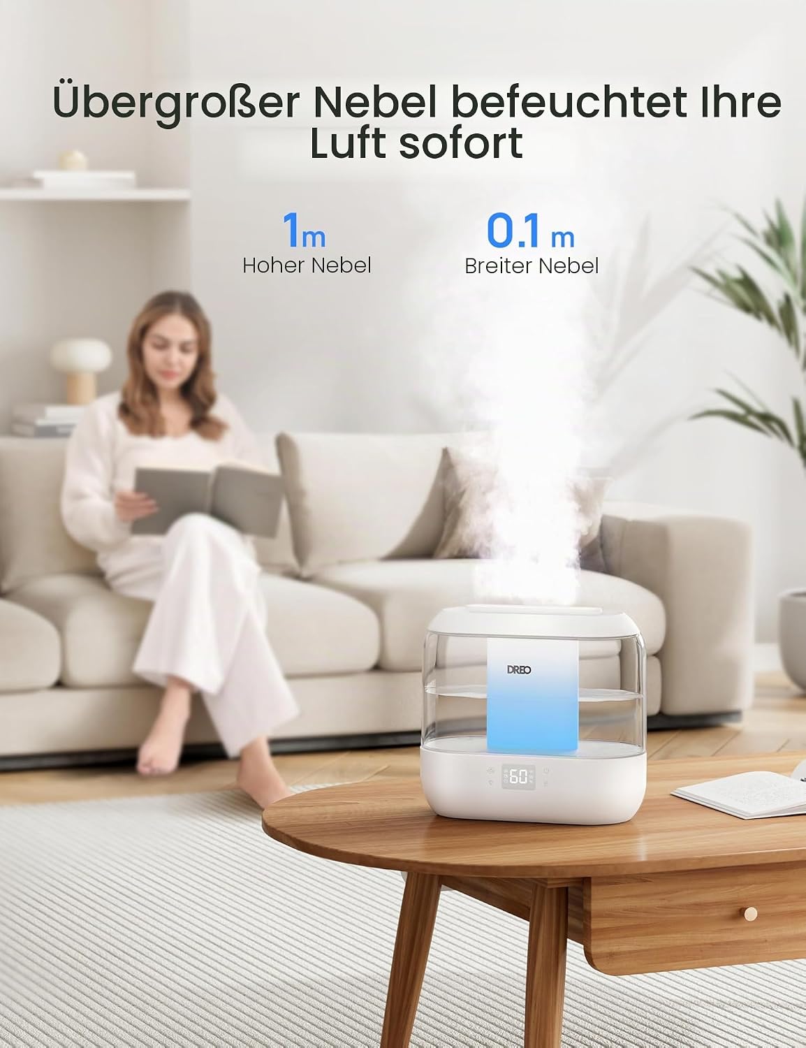 Detalle 2 de Dreo Schlafzimmer Luftbefeuchter 4 l