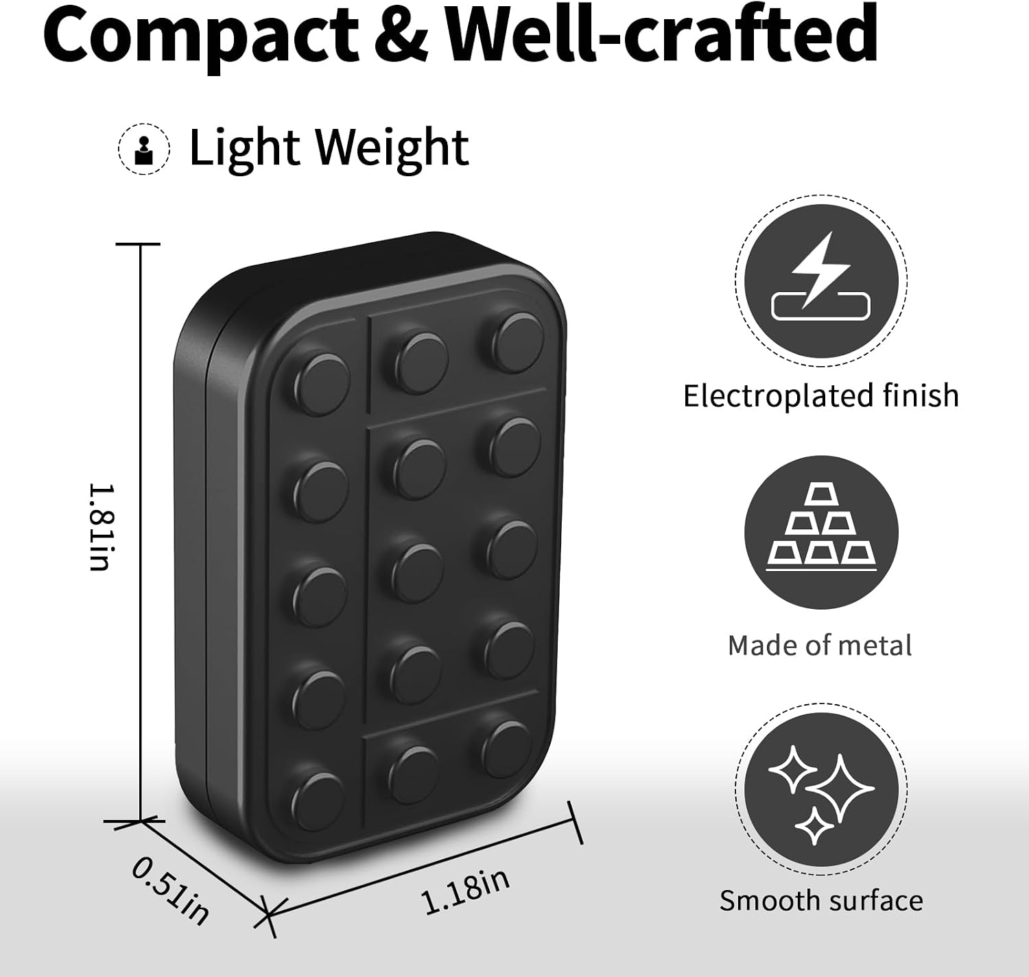 Thumbnail 1 de Magnetic Desk Fidget Slider for Adults — Metal Stress Relief Toy
