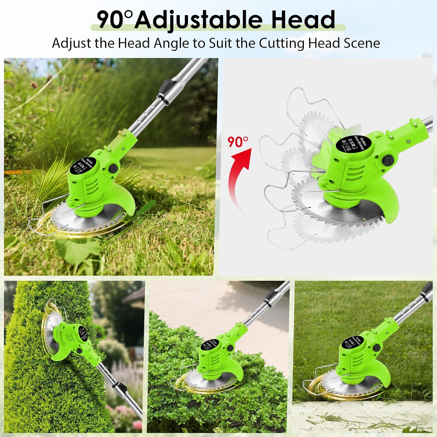 Thumbnail 4 de Electric Cordless 21V Grass Strimmer 2x2000mAh