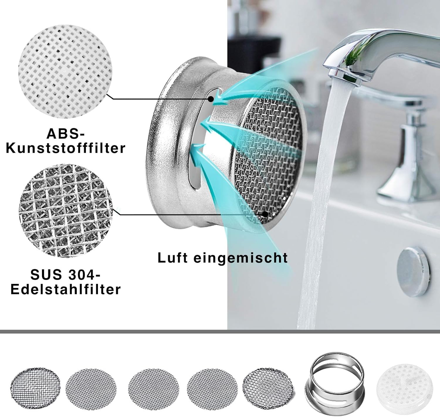 Detalle 2 de Strahlregler M24 6 Stück für Wasserhähne