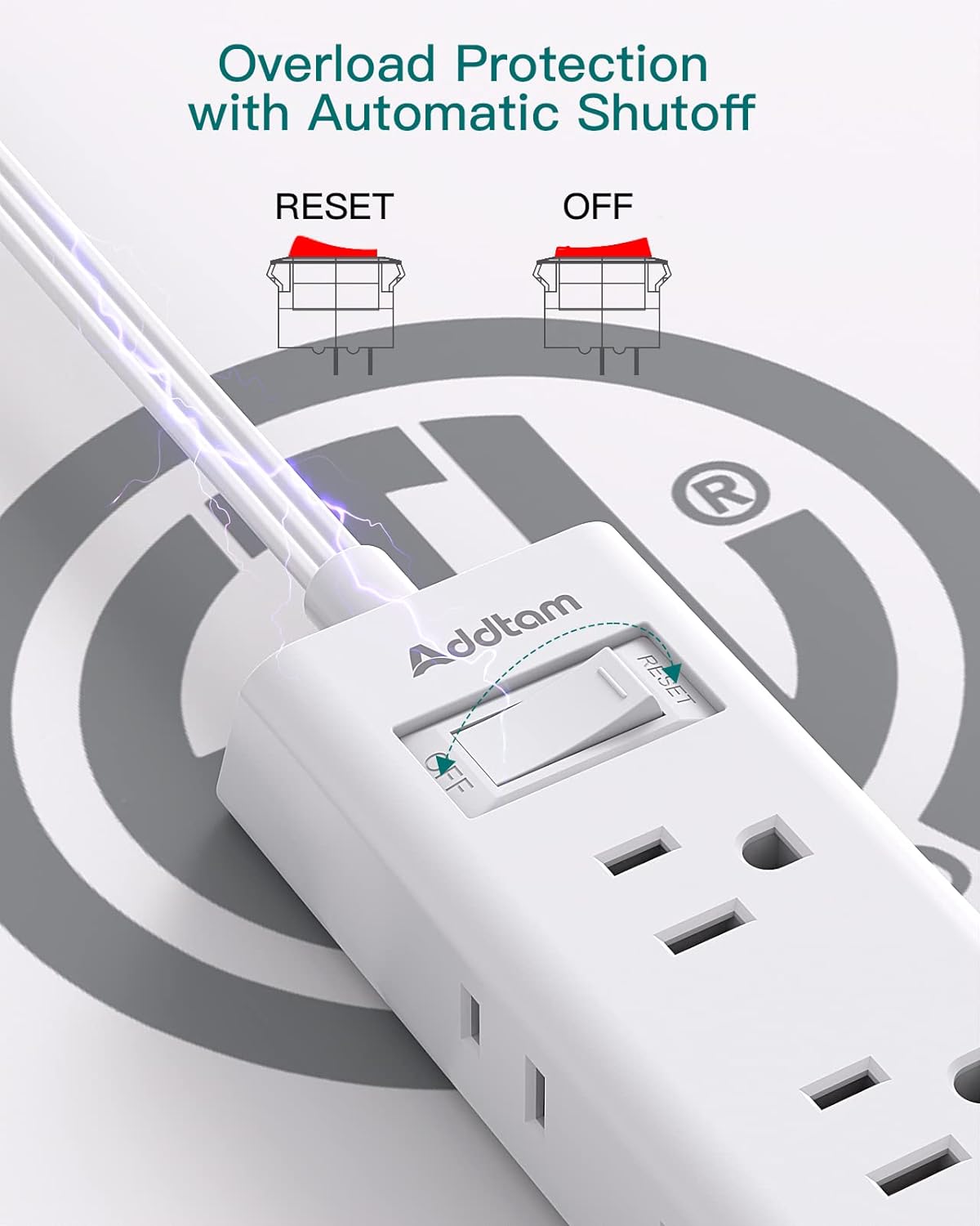 Thumbnail 5 de Addtam Cruise Essentials 5 ft Power Strip 🔌