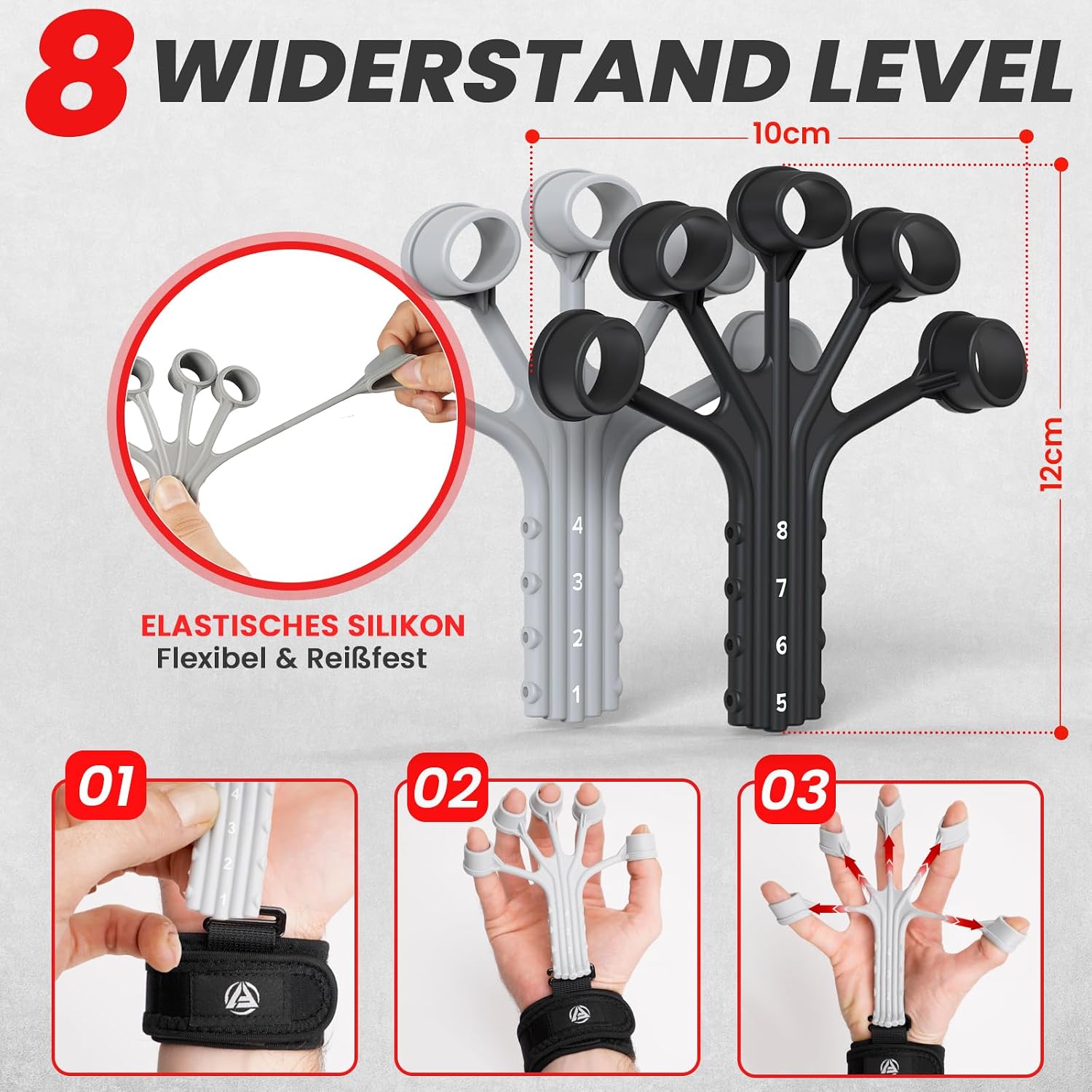 Detalle de FUNFLEX Handtrainer Fingertrainer 5–60 kg