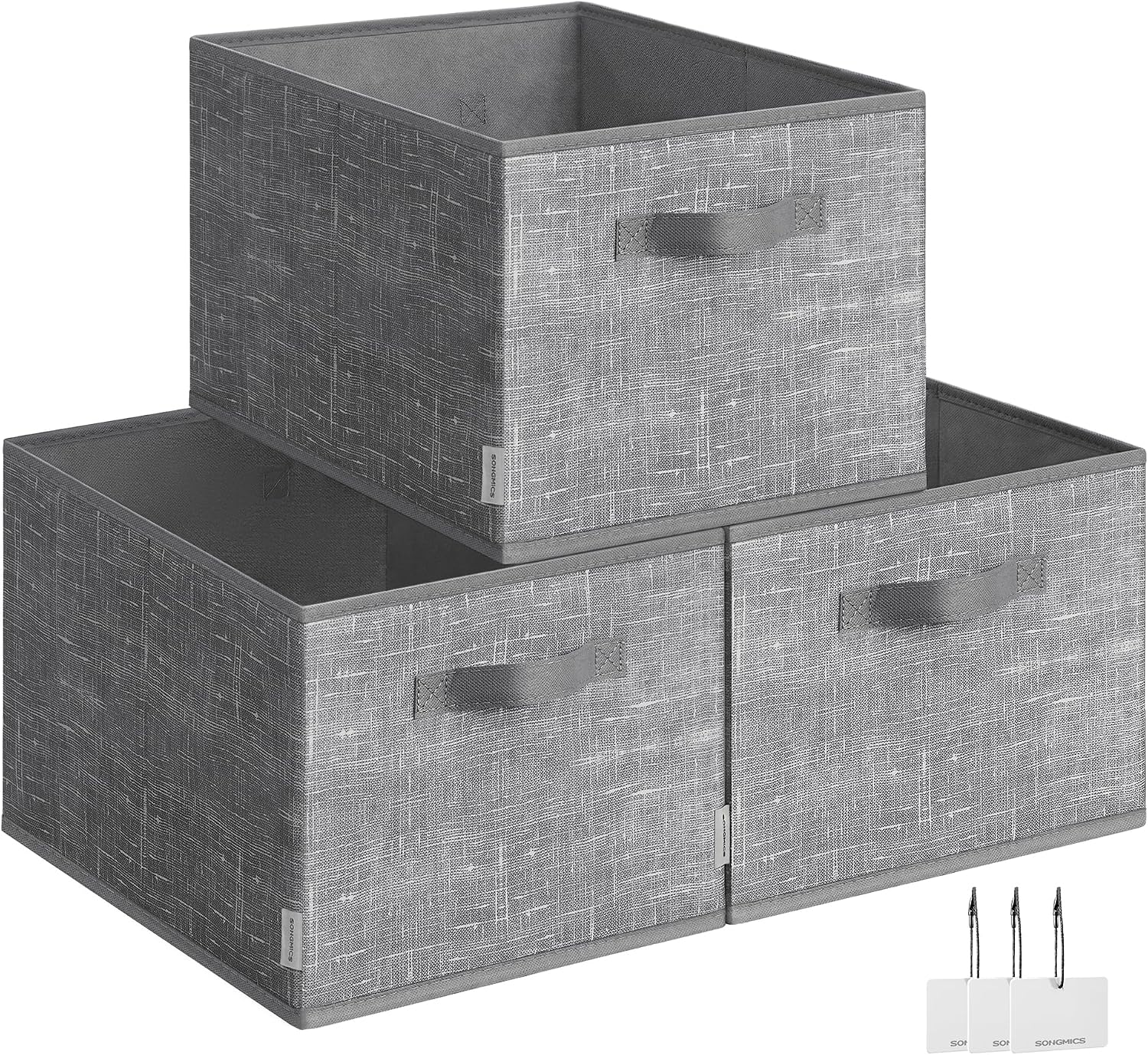 Detalle de SONGMICS ROB440G01 Cestas plegables 40 x 30 x 24 cm