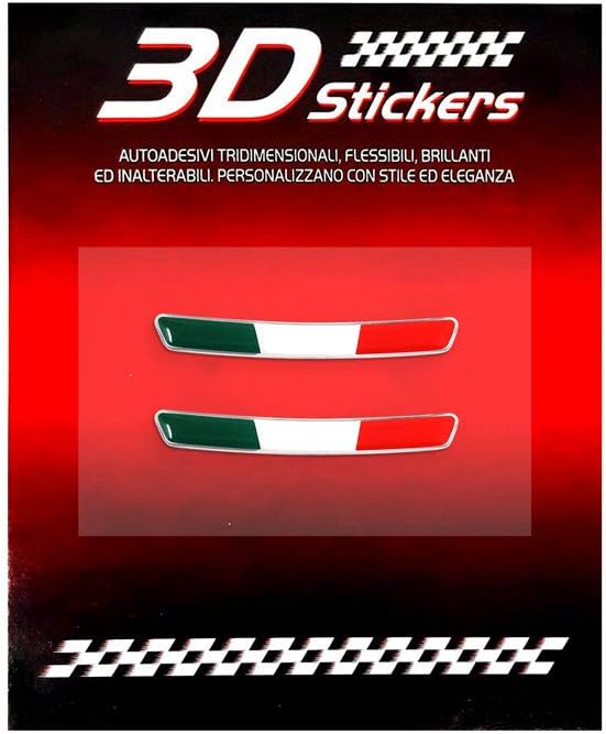 Detalle de Kit Adesivo Alfa Romeo Logo 51 mm + Bandiera per Interno Giulia Stelvio - 4R Quattroerre.it
