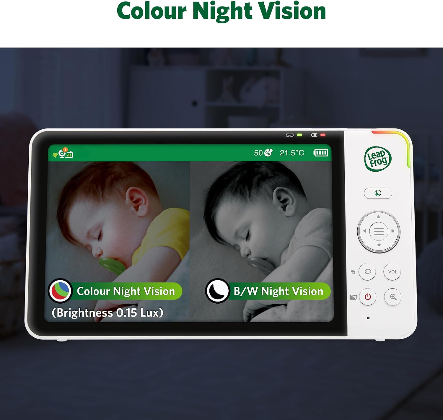 Detalle 2 de LeapFrog 7" Smart Wi-Fi Baby Monitor (LF3927HD) with 1080p HD video, 7-inch LCD and app control