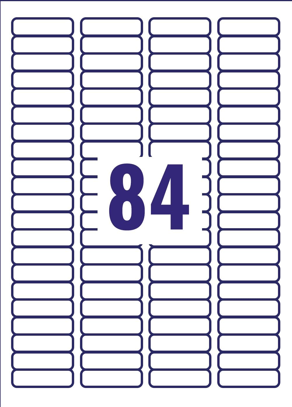 Thumbnail 3 de Avery JamFREE Printable Mini Multipurpose Labels (46 x 11.1 mm) – 84 per sheet, 2100 per pack