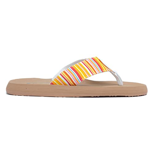 Detalle de Rocket Dog Women's Adios Flip Flops - Orange Stripe (UK 4)