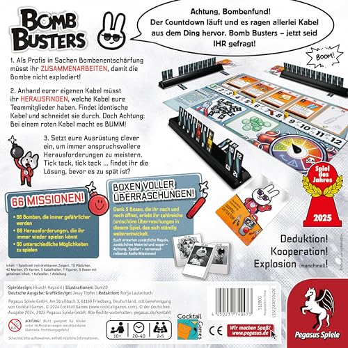 Detalle de Bomb Busters – Pegasus Spiele (Familienspiel, Gesellschaftsspiel)