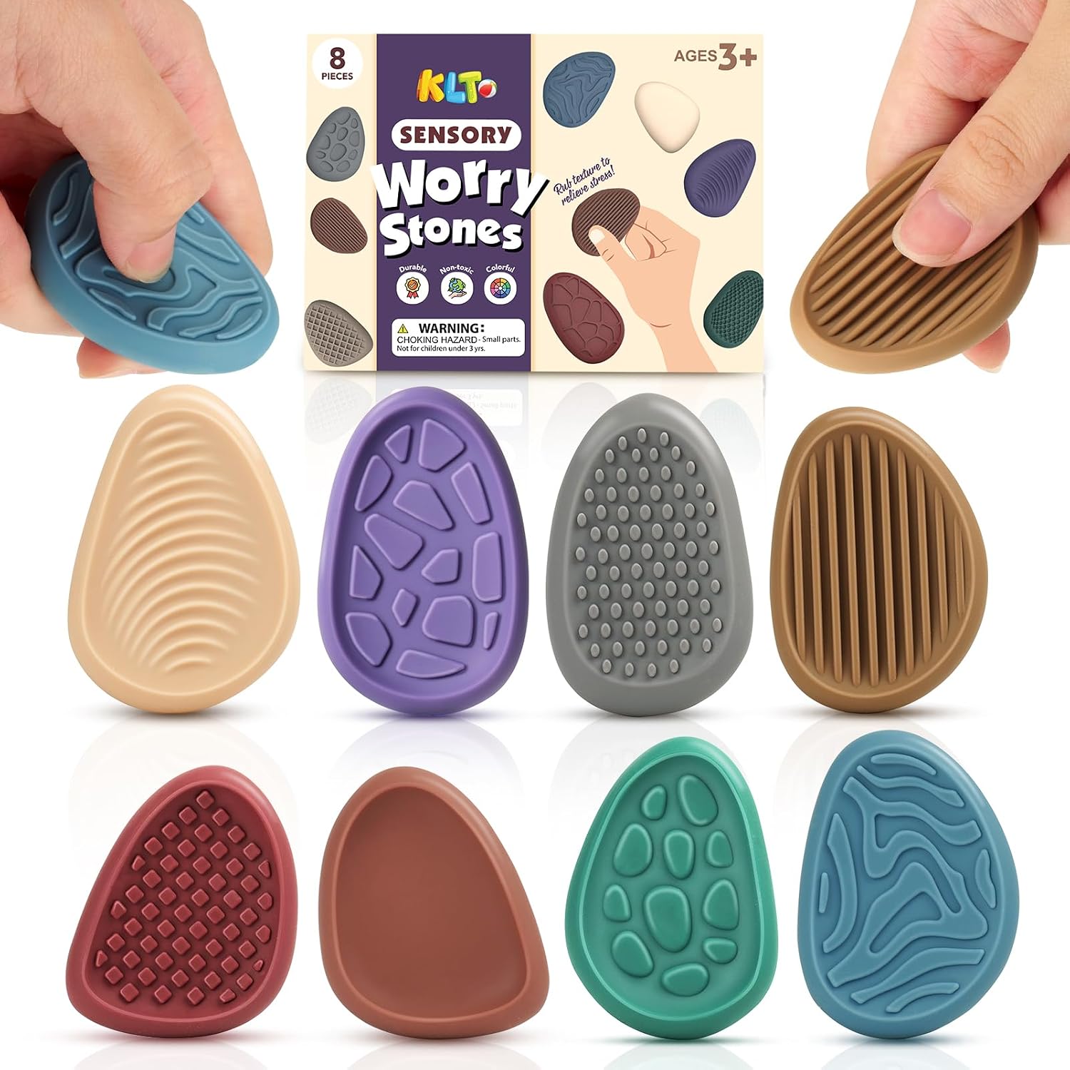 Detalle de Sensory Fidget Stones 8-Pack