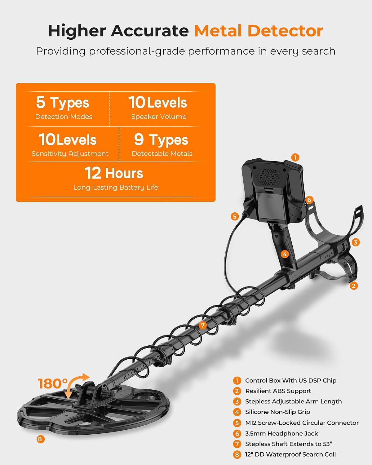 Thumbnail 2 de Metal detector with 12-inch IP68 coil