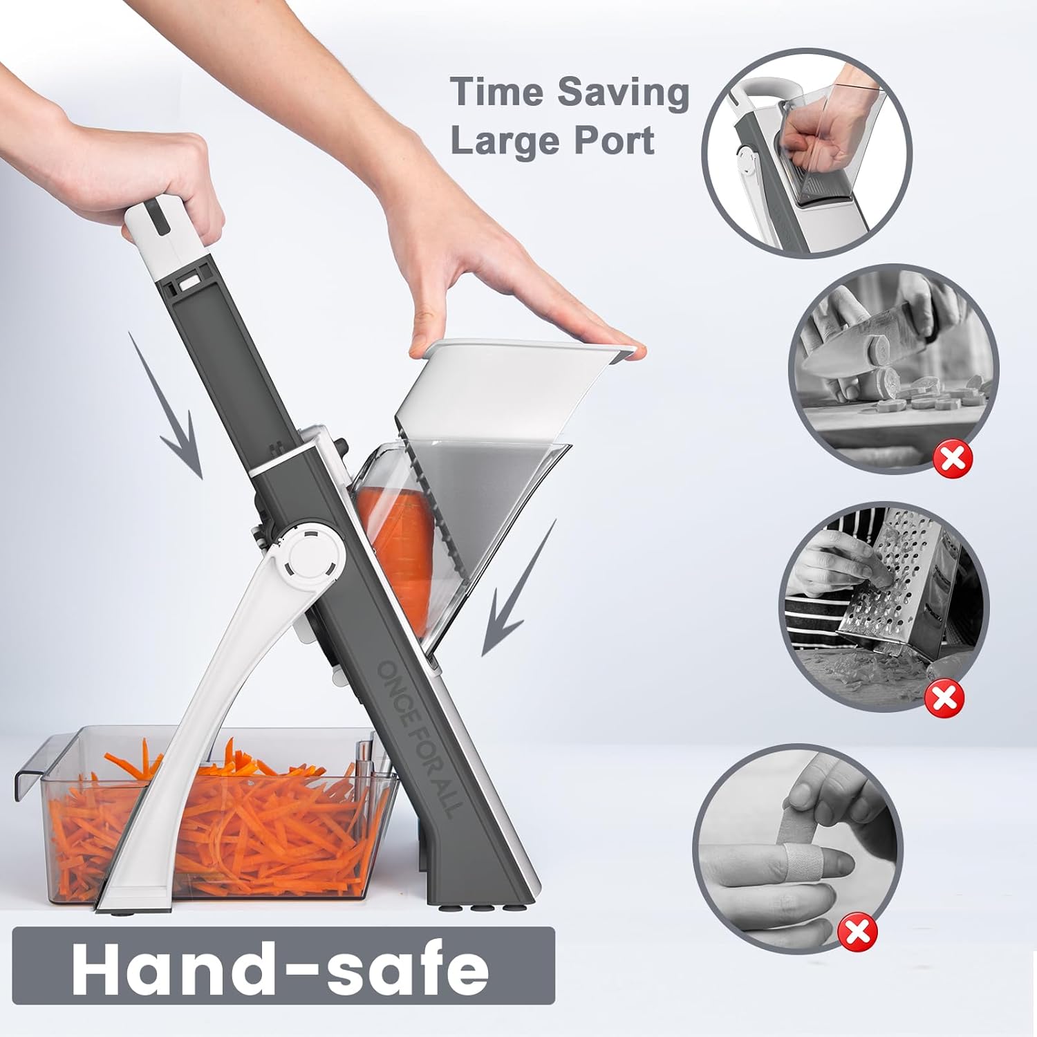 Detalle 2 de SupMaKin Upgrade Safe Mandoline Slicer Vegetable Slicer ๐