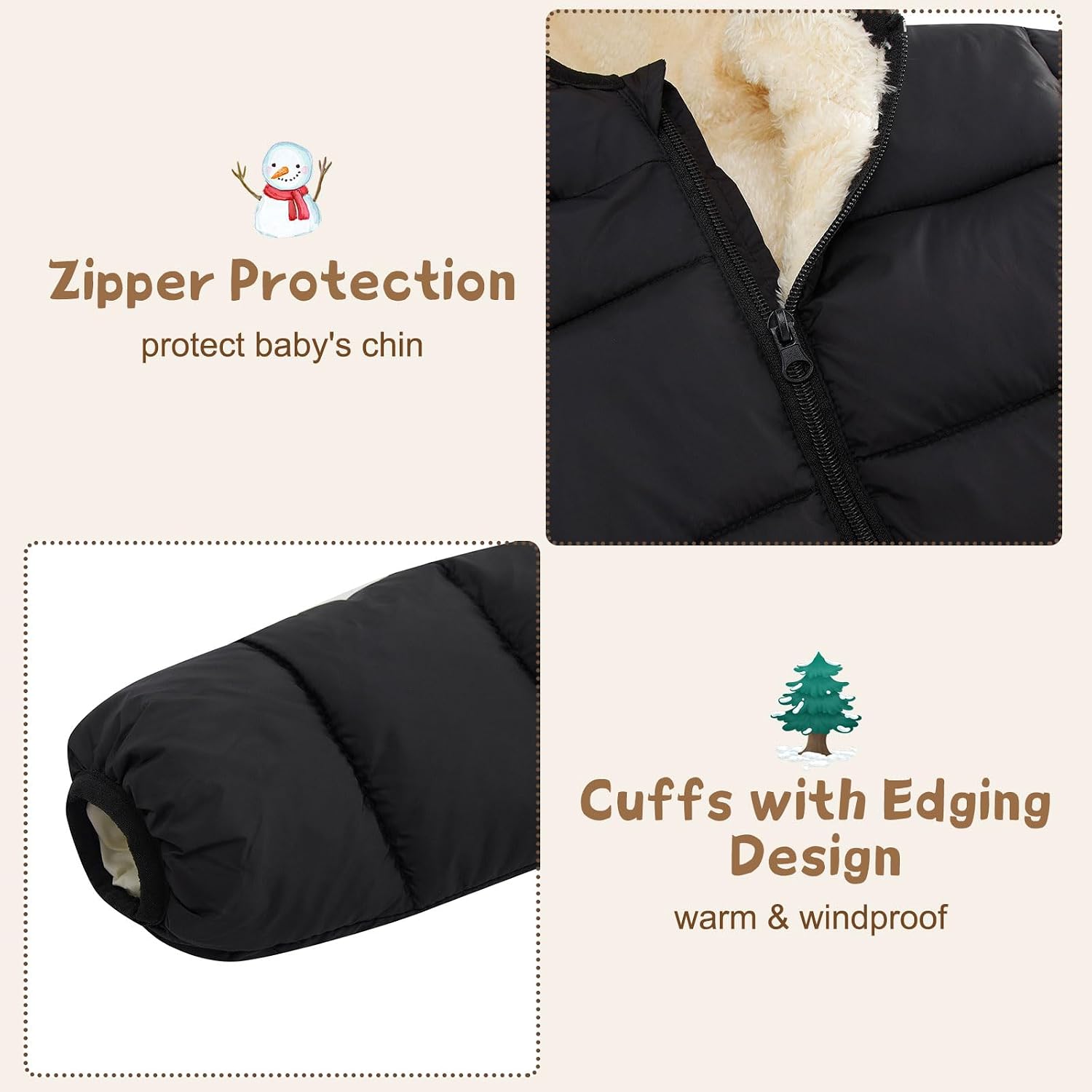 Detalle 2 de BFUSTYLE Toddler Winter Coat Fleece-Lined