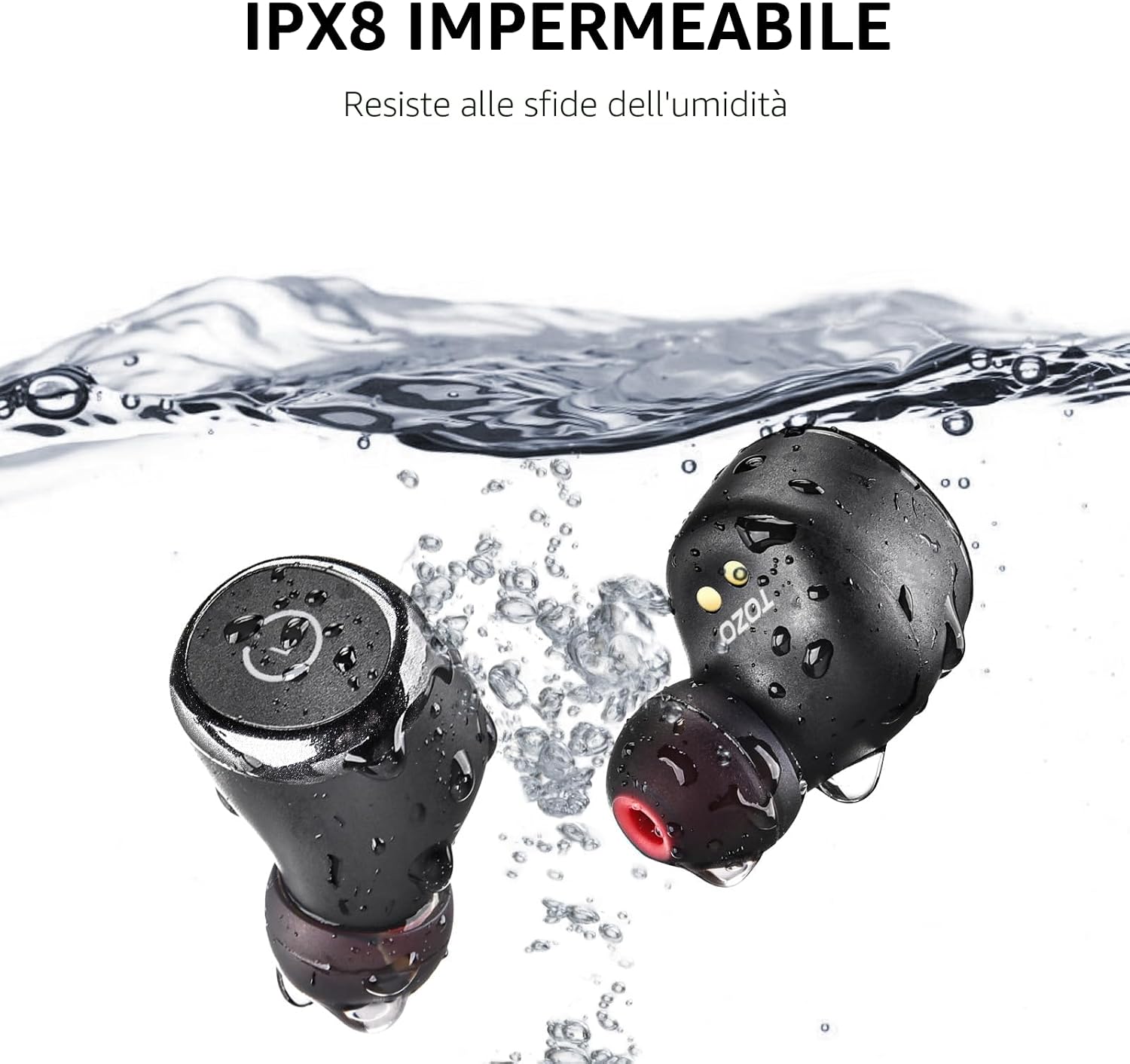 Detalle de TOZO T10: Auricolari Bluetooth 5.3 con Controlli Touch, EQ OrigX 2.0 e IPX8