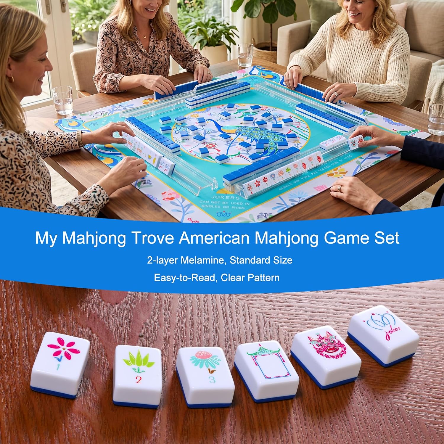 Detalle de My Mahjong Trove American Mahjong Set, 1.2-Inch Tiles