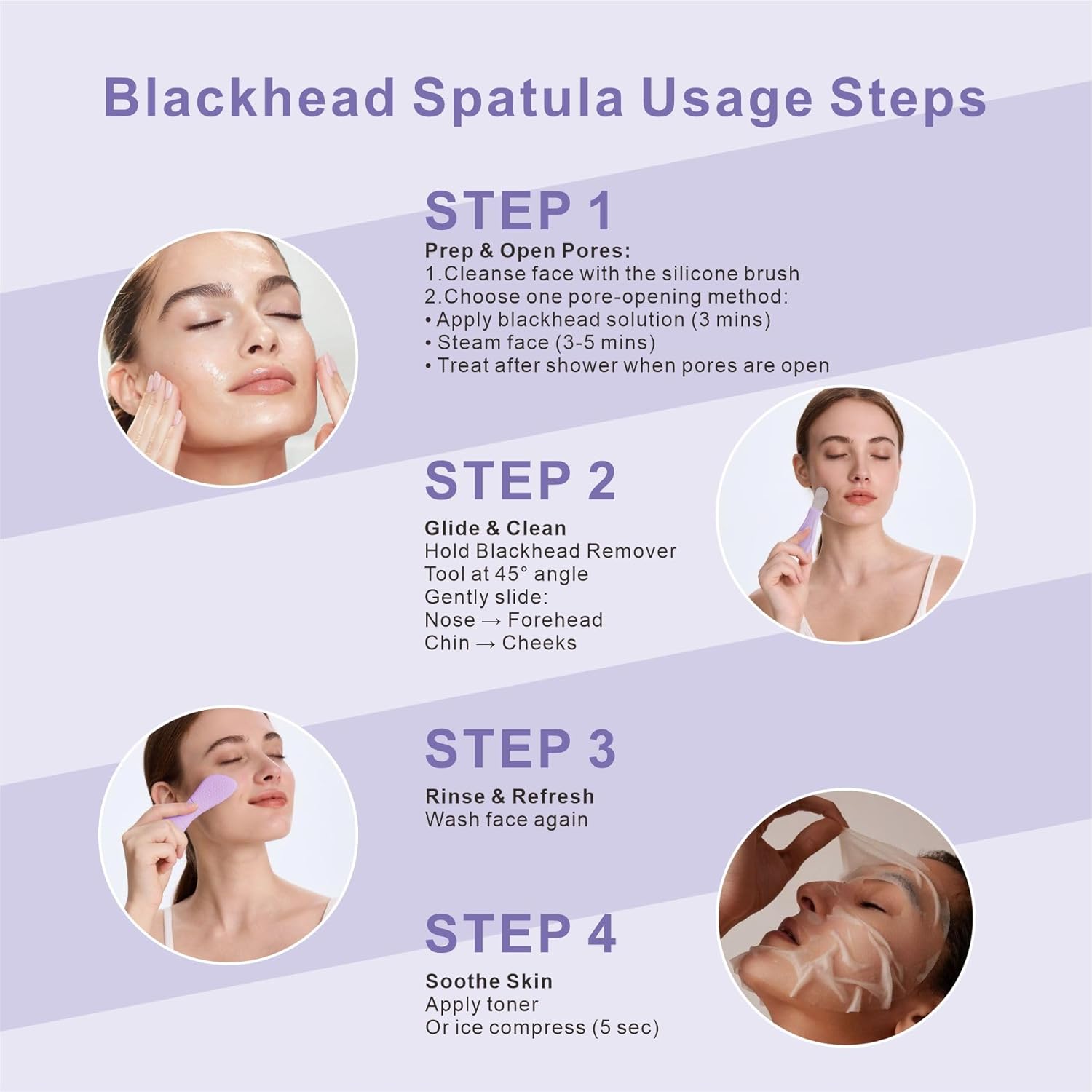 Thumbnail 5 de YEADMAL Blackhead Remover & Silicone Face Scrubber (Purple) – 2-in-1 cleansing tool