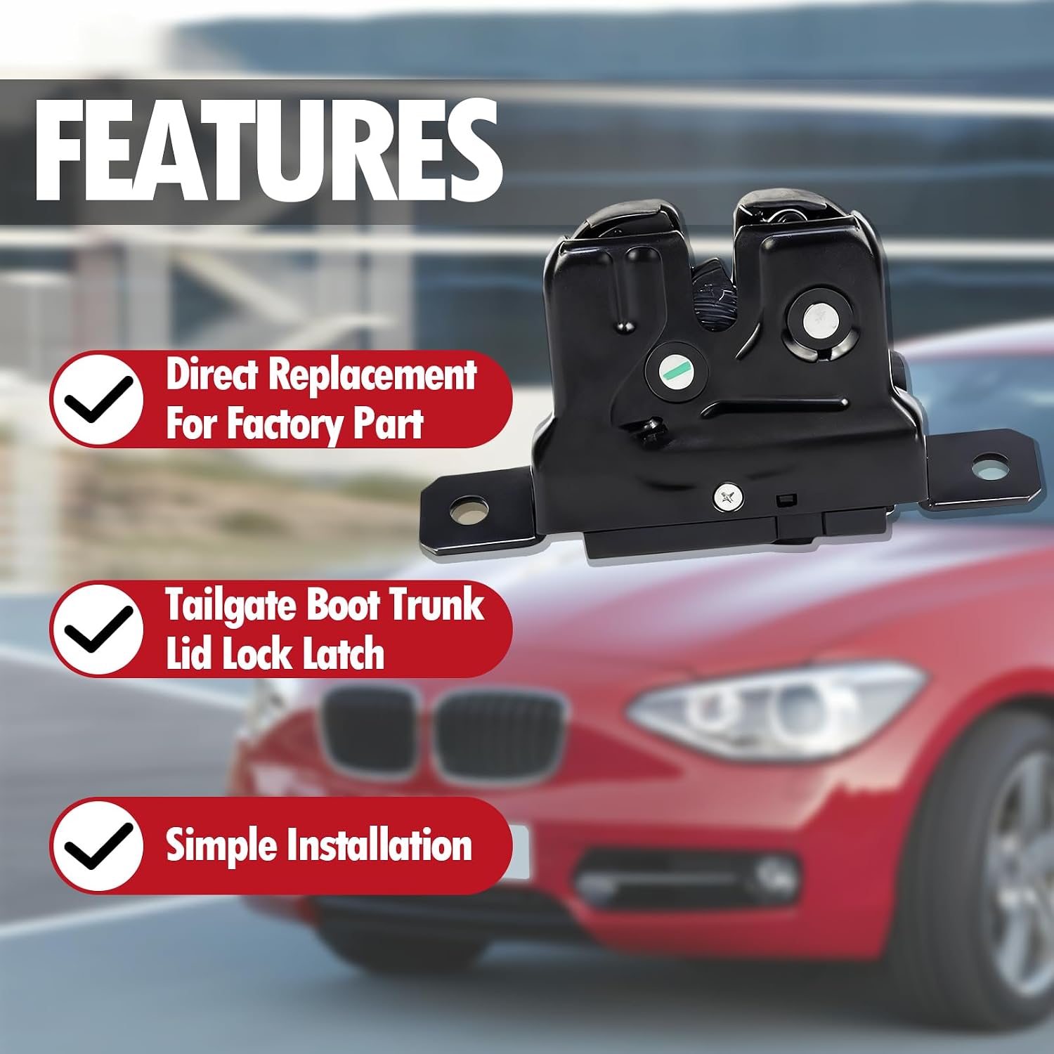 Detalle de ERMWALR Tailgate Lock for BMW 1 Series F20/F21 – OEM-Style Boot Latch Actuator (51247248075 / 7248075)