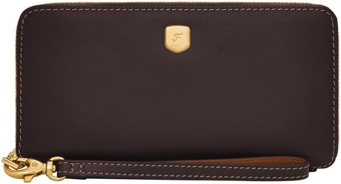 Thumbnail 4 de Fossil smooth leather tab bifold wallet with ID window, zip pocket and 12 card slots