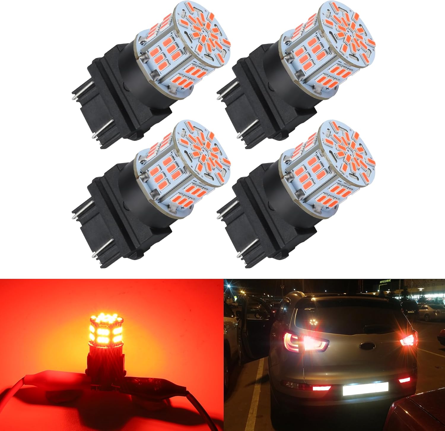 Detalle de iFunyLED 4-Pack 3157 LED Bulbs for Brake/Tail Lights