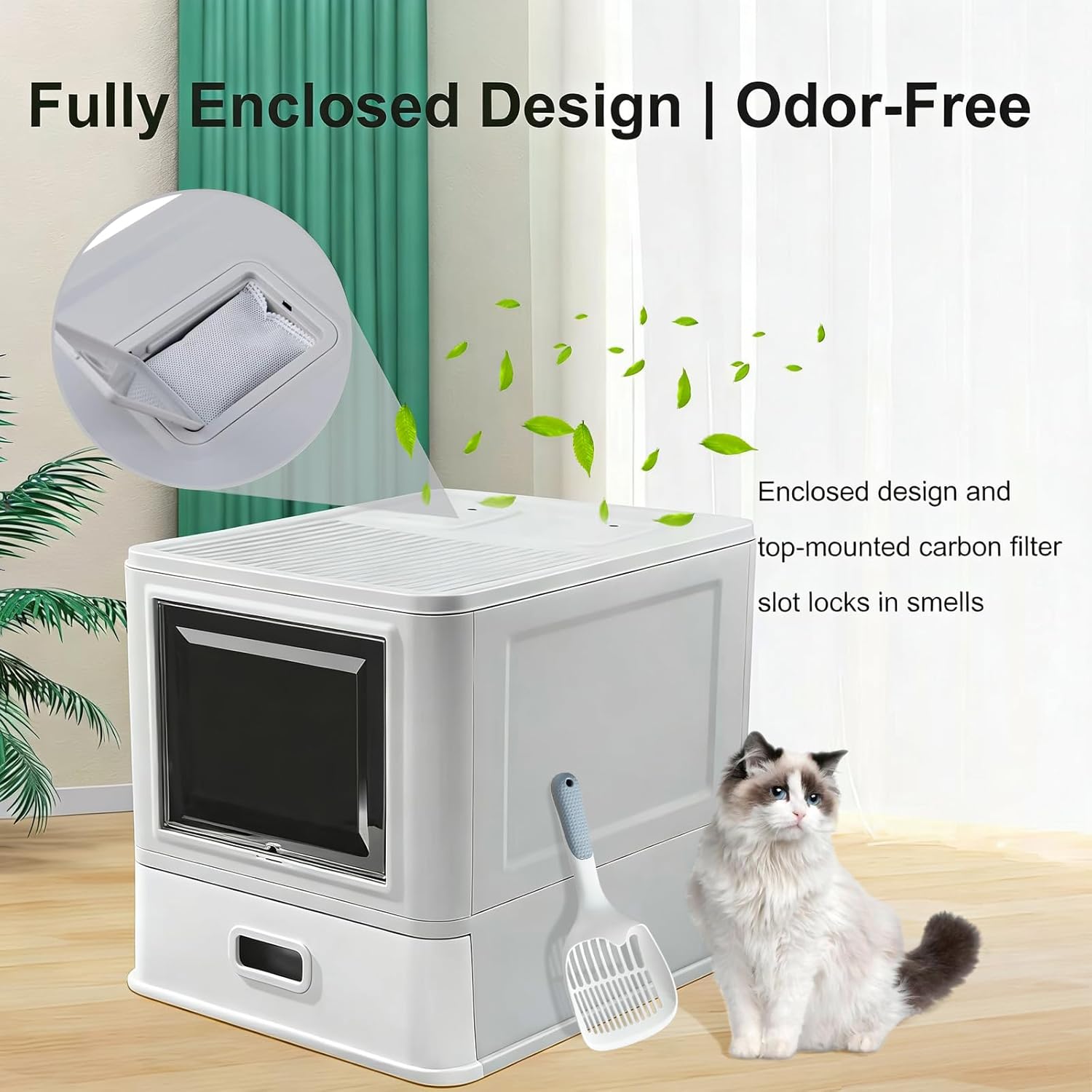 Thumbnail 2 de Marchul Enclosed Stainless Steel Cat Litter Box 🐱