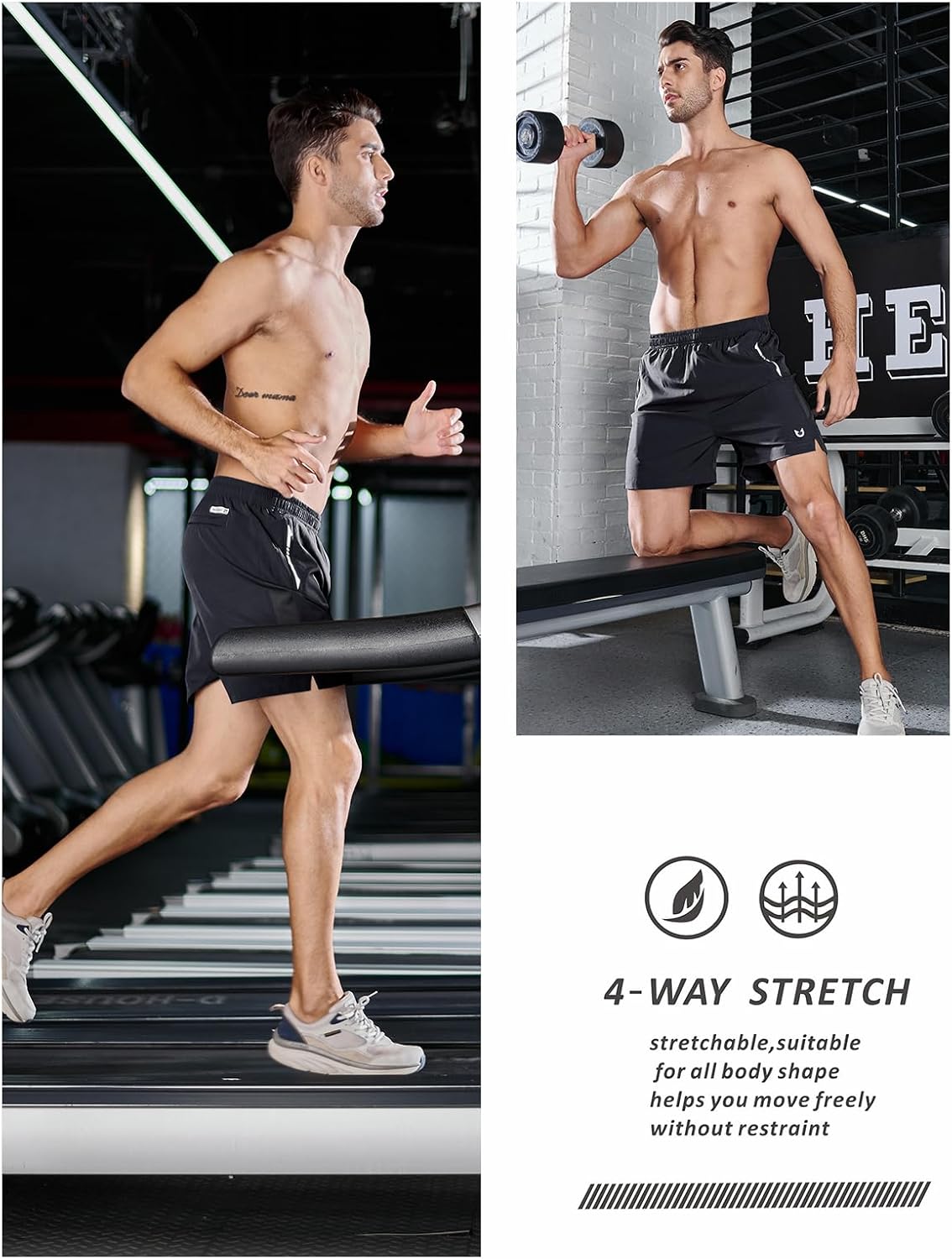 Detalle 2 de NORTHYARD Men's Running Shorts 5" Inseam