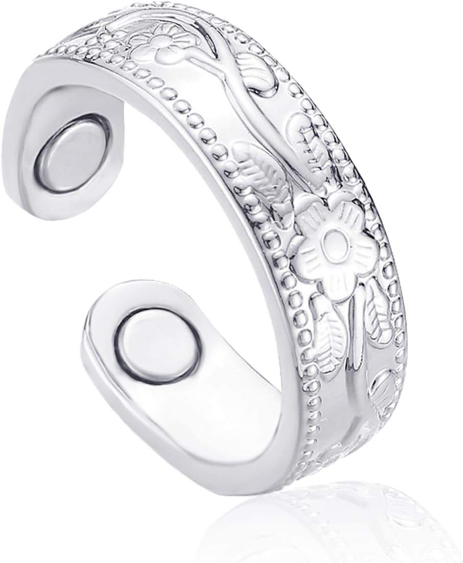 Zecimi Magnetring Silber (2026) – verstellbarer Anti-Stress-Ring mit Magnetkraft für Alltag und Schlaf