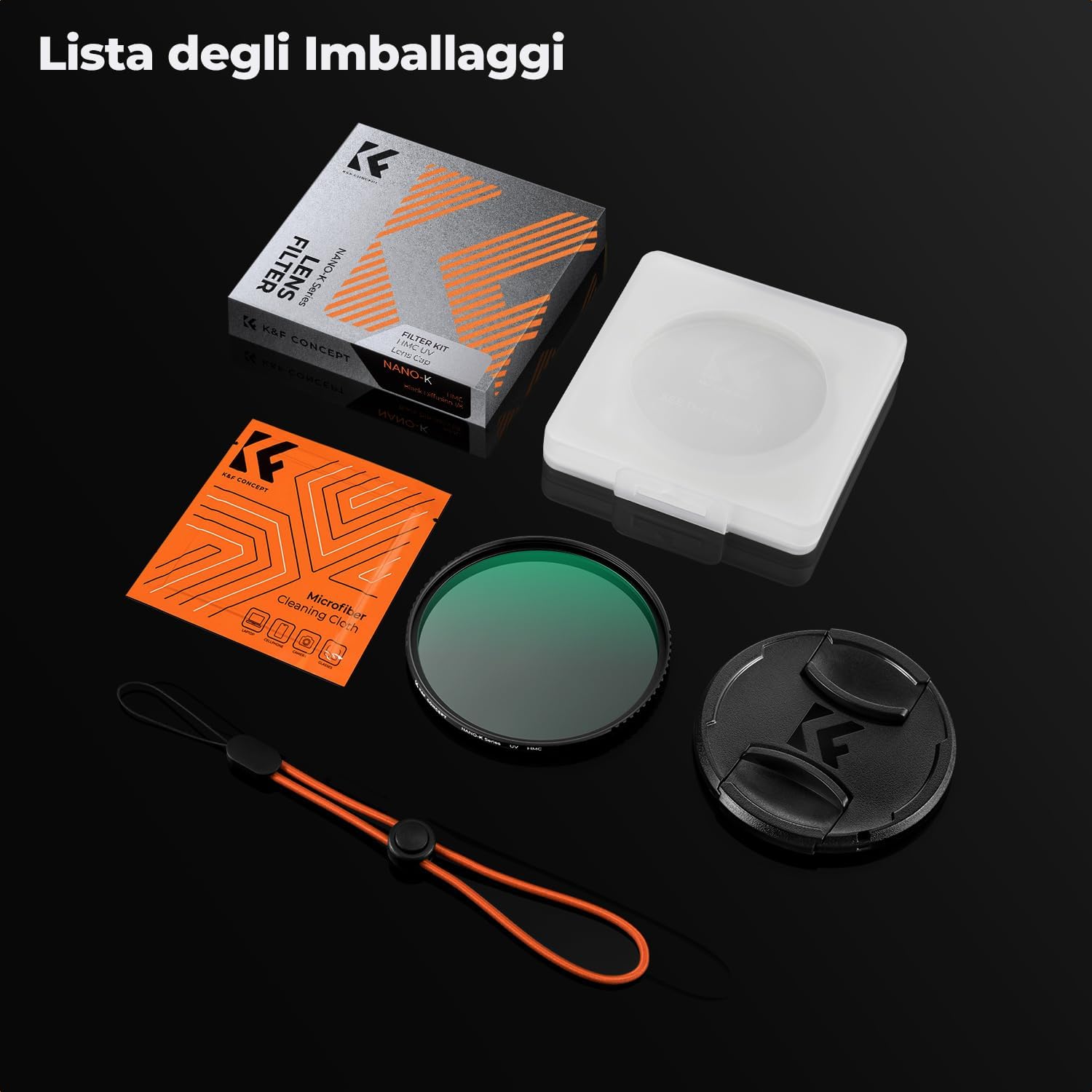 Thumbnail 6 de K&F CONCEPT 37mm Filtro Protezione UV con Tappo + Panno di Pulizia: filtraggio neutro e protezione per l’obiettivo
