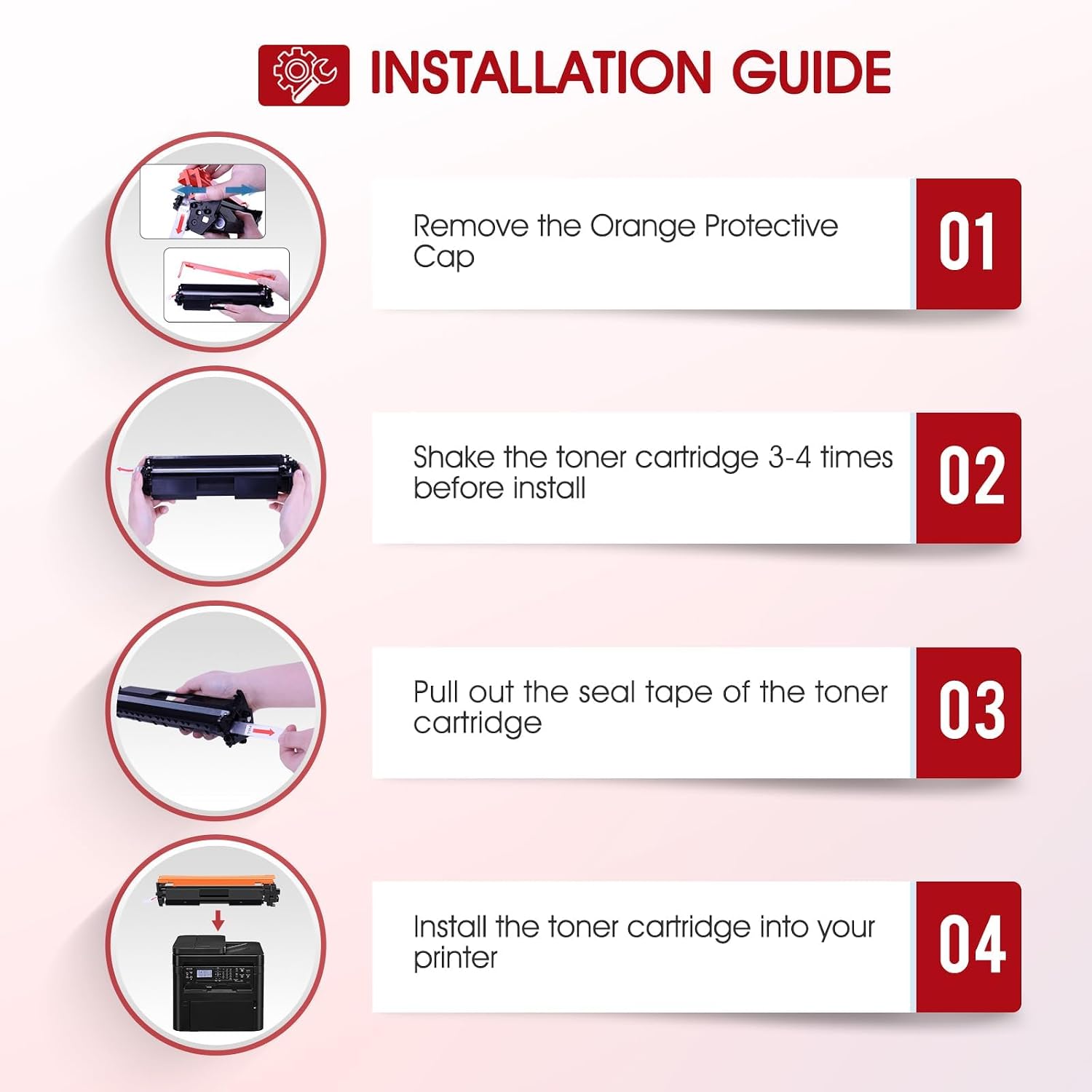 Detalle 1 de Cool Toner 051H 4-Pack Black Compatible Toner Cartridges for Canon