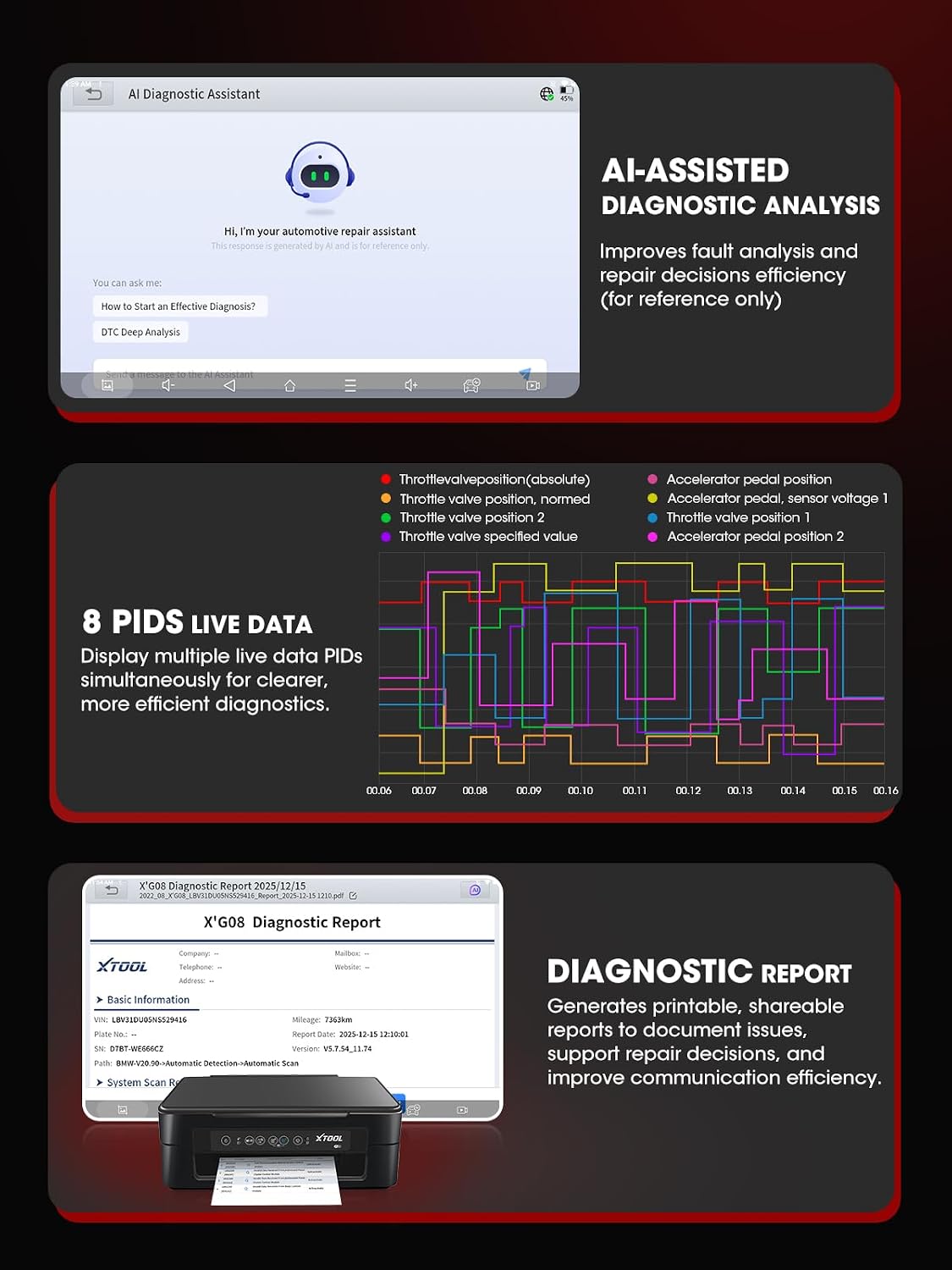 Thumbnail 6 de XTOOL D7BT Bidirectional Scan Tool: AI-Assisted Wireless OBD2 Diagnostic Power