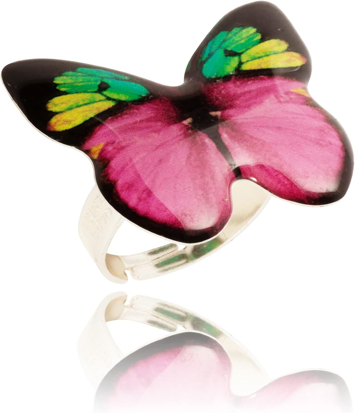 Thumbnail 6 de Belle Fleur ou Papillon – Bague Fantaisie Réglable Bleu par Dragon Porter