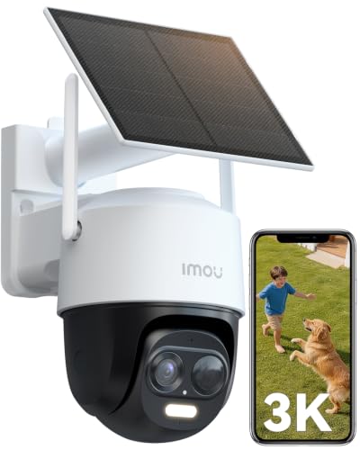 Detalle de Imou 5MP Telecamera WiFi Esterno Senza Fili con Pannello Solare: sicurezza continua e wireless