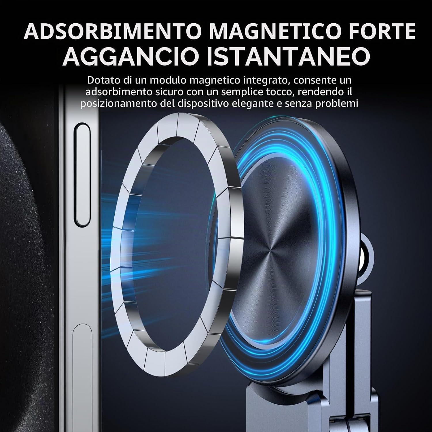 Thumbnail 6 de NANDADEVI Supporto magnetico portatile in alluminio: robusto, leggero e regolabile per telefono, tablet e laptop