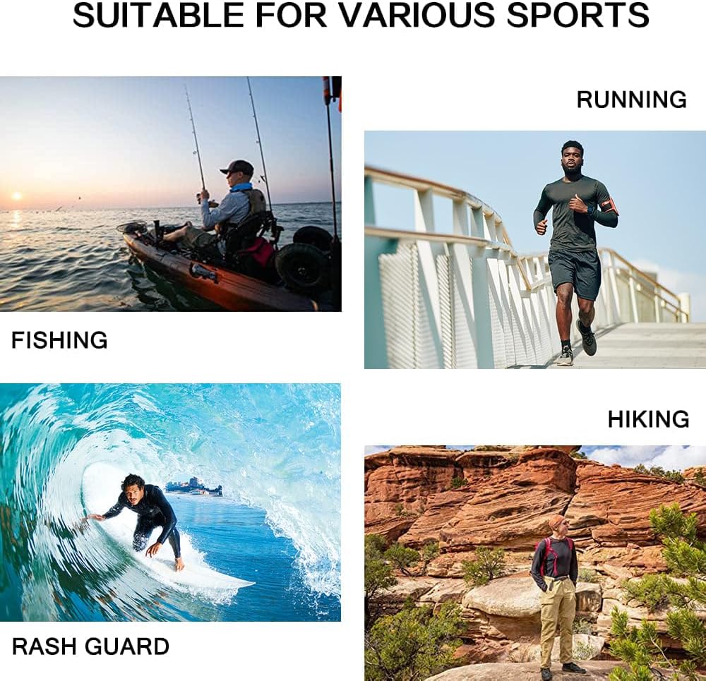 Detalle de Willit Men's UPF 50+ Sun Protection Hoodie: Lightweight Hoodie for Outdoor Activity