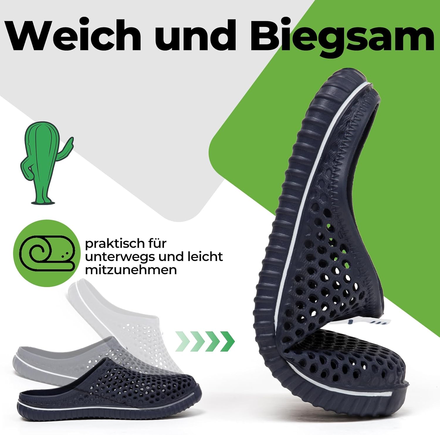 Thumbnail 6 de SAGUARO Clogs Pantoletten Herren Damen – Sommer, atmungsaktiv, EVA-Sandalen Gr. 36–45