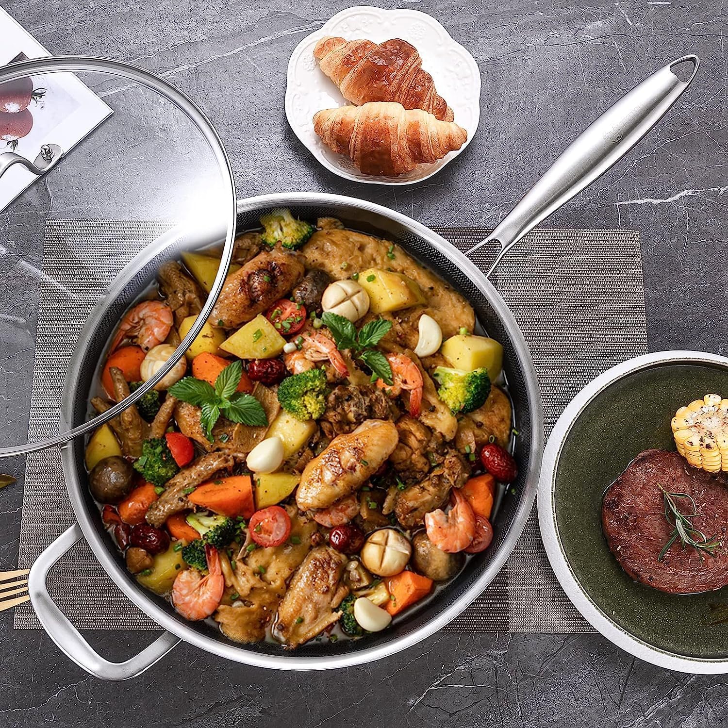 Thumbnail 5 de LOLYKITCH 10-Piece Hybrid Tri-ply Cookware Set