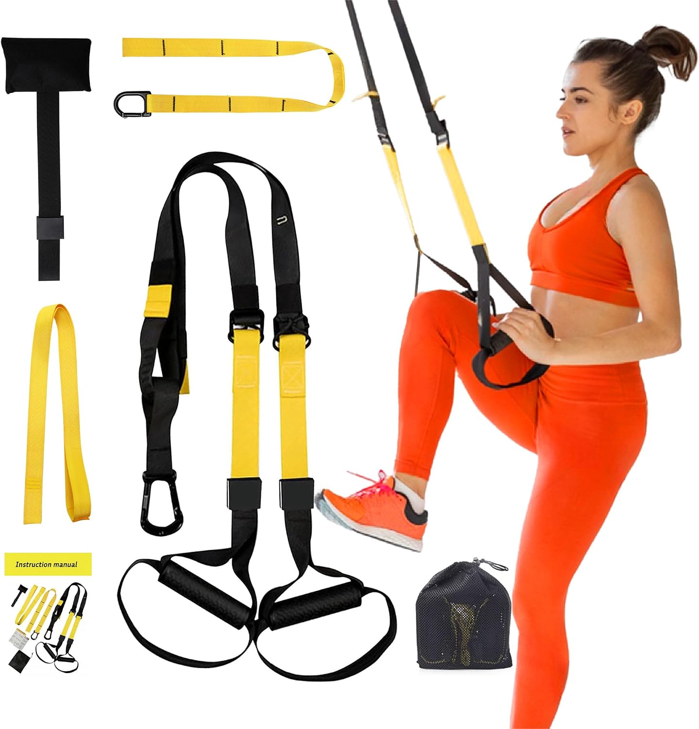 Detalle de UNICHIC Suspension Training Kit with Adjustable Straps and Door Anchor
