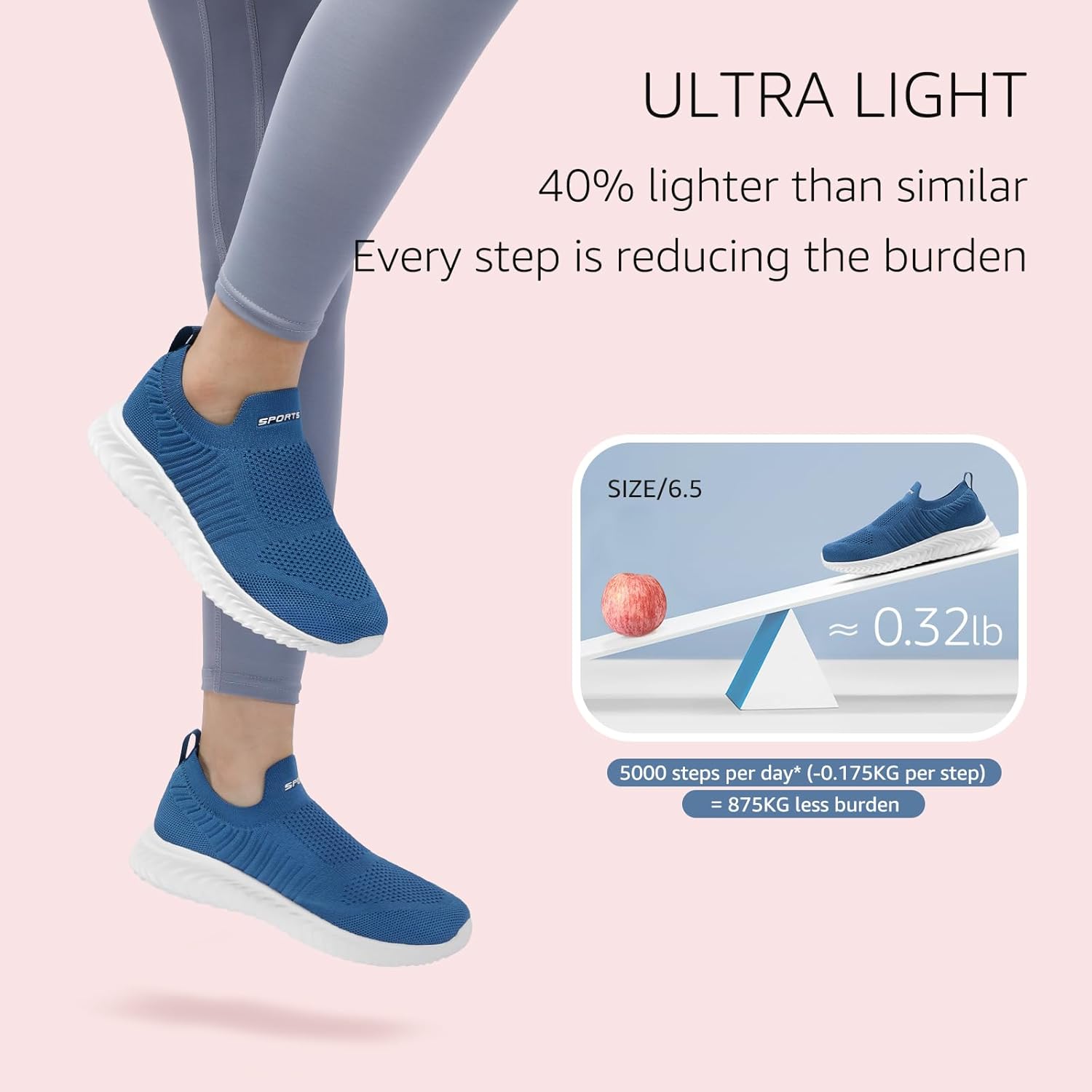 Thumbnail 4 de HKR Basket Femme Respirantes – Chaussures Running Légères (35-42EU)