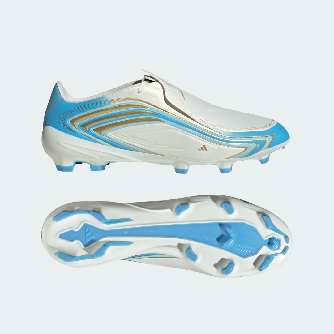 Detalle de Bota de fútbol F50 Messi League para césped natural seco de Adidas