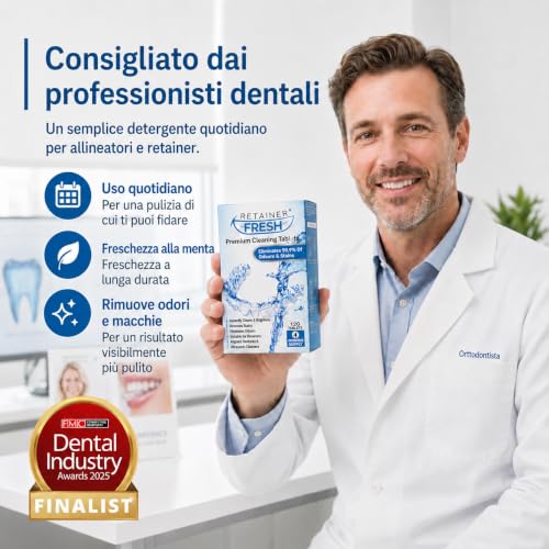 Detalle de Retainer Fresh Compresse Detergenti per Apparecchio Ortodontico, 120