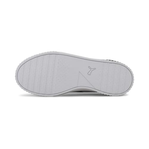 Detalle de PUMA Women Carina L Zapatillas - White/Black/Silver, 38.5 EU