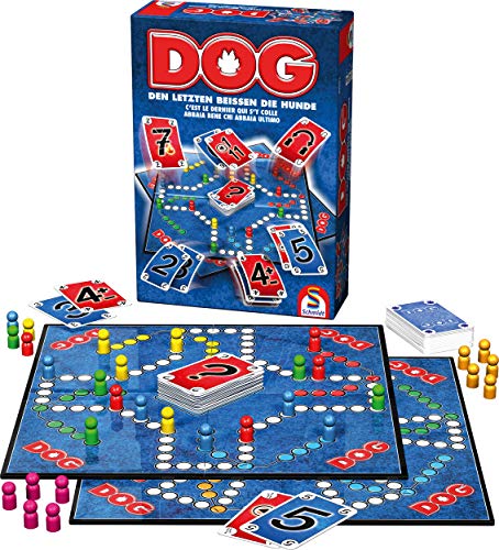 Detalle 2 de Schmidt Spiele 49201 Dog – Den letzten beißen die Hunde: Familienspiel für 2–6 Spieler