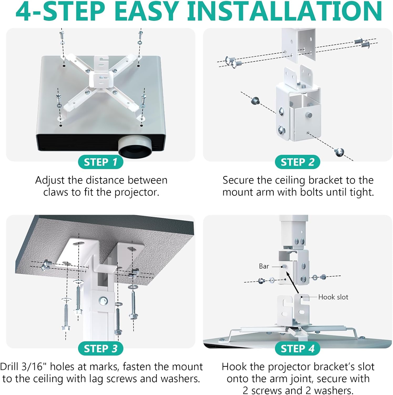Thumbnail 6 de WALI PM-003-W projector mount bracket