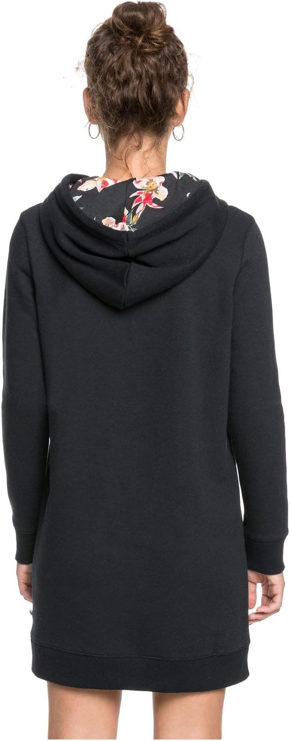Detalle de Robe décontractée femme Roxy Be Rider J Ktdr Kvj0 — mélange coton/polyester, coupe droite et capuche imprimée