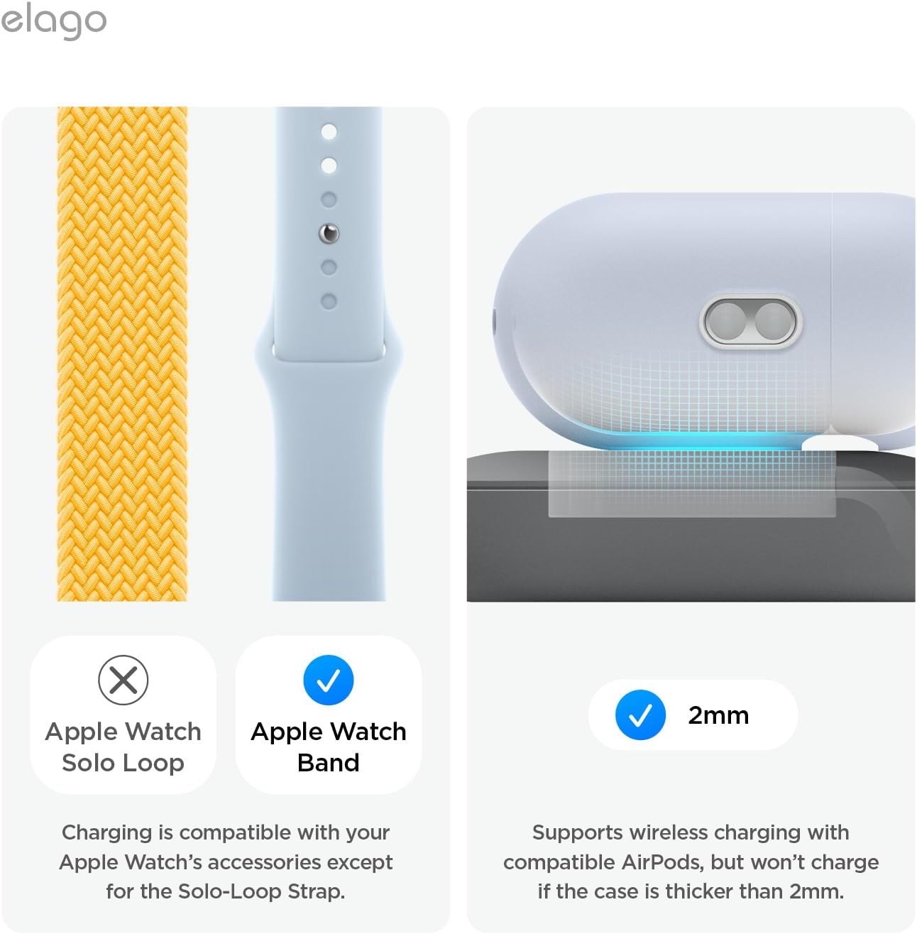 Thumbnail 3 de elago Magnetic Charger Pad (Dark Grey) for Apple Watch & Galaxy Watch – compatible bases, charging cable not included