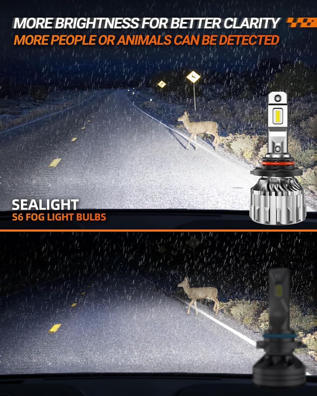 Thumbnail 1 de SEALIGHT H8/H9/H11 9005/HB3 Fog Light Bulb Combo 92,000LM Pack of 4