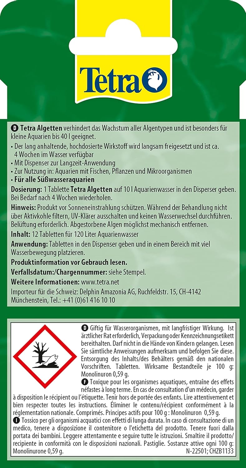 Detalle de Tetra Algetten 12 compresse ad effetto lungo per prevenire la proliferazione delle alghe