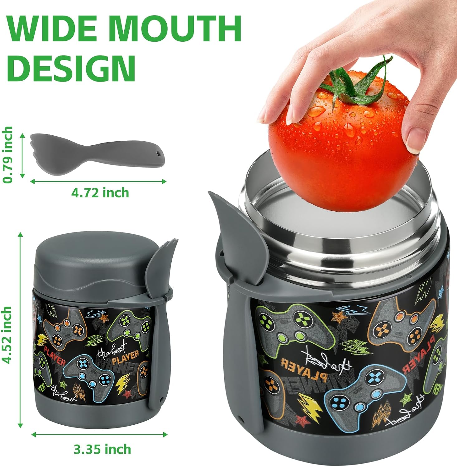 Detalle 2 de Pawtong 10oz Soup Thermo – Kids Insulated Food Jar