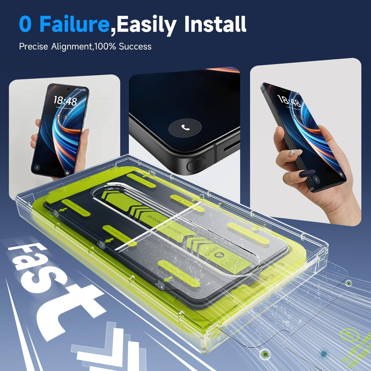 Thumbnail 4 de WSKEN Screen Protector for Samsung Galaxy S26 Ultra – 9H+ tempered glass with auto dust removal and fingerprint unlock